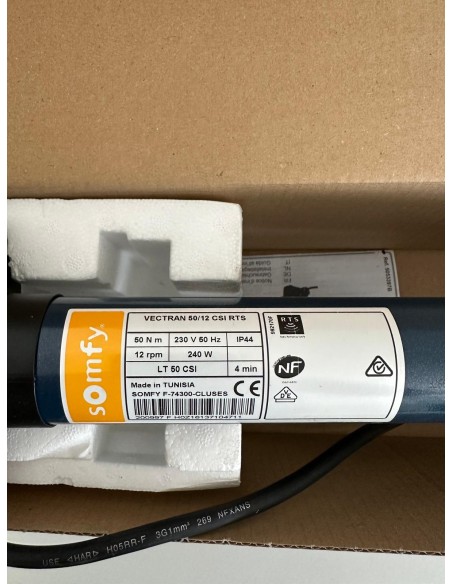 Somfy 1051108c Vectran 50/12 csi rts rrf 2.5m roller shutter motor